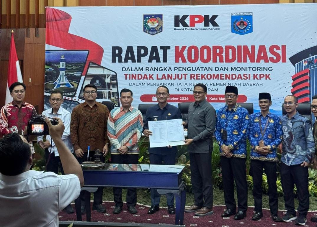 KPK Dampingi Pemkot Mataram Perkuat Tata Kelola Anggaran dan Cegah Korupsi