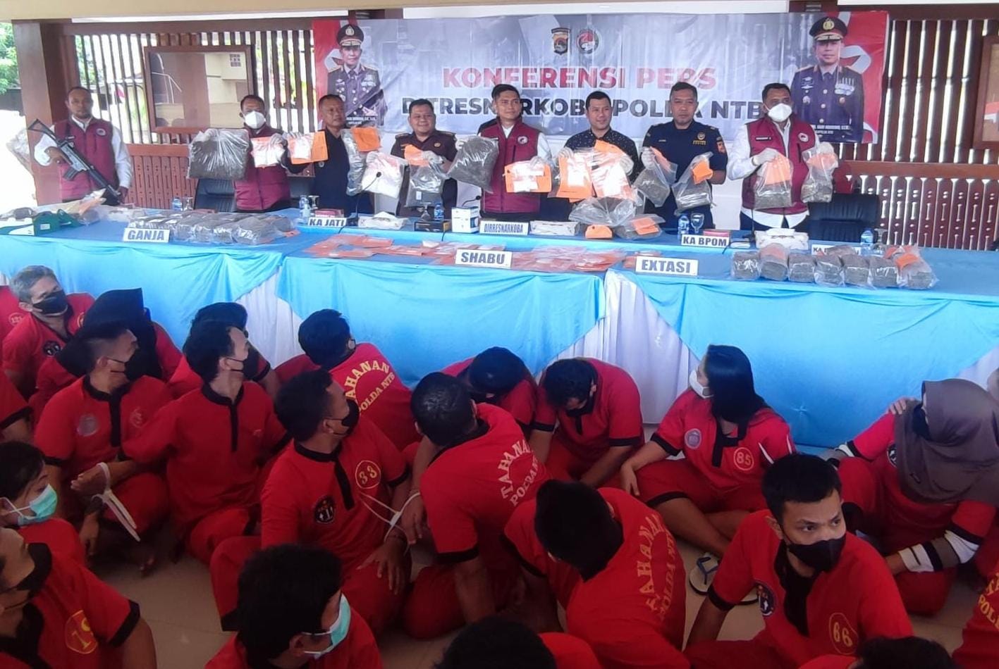 Sembilan Bandar Narkoba di NTB Dituntut Hukuman Mati