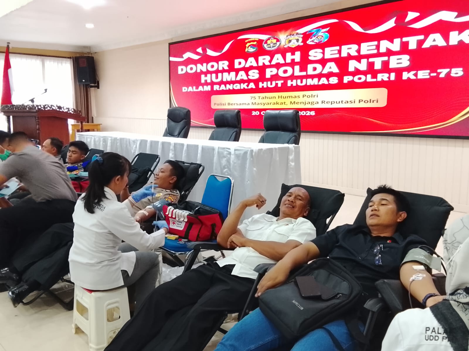 HUT Humas Polri ke-75, Polda NTB Targetkan 300 Kantong Darah