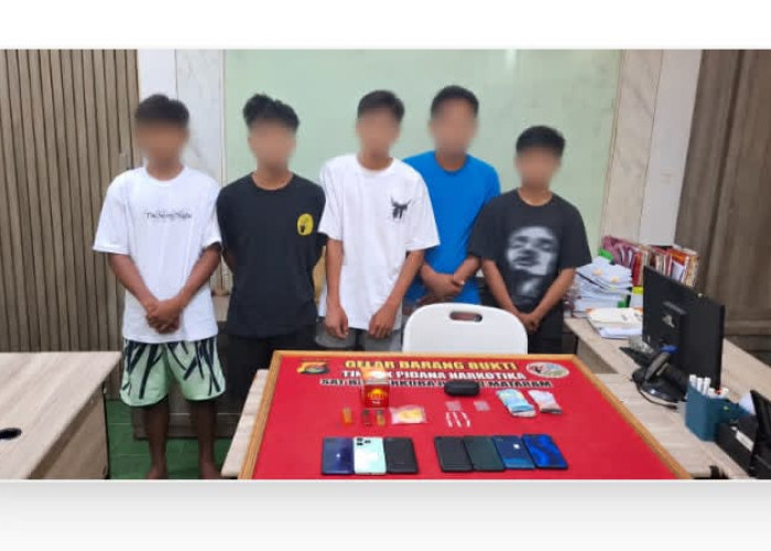 Lima Orang Diamankan di Bintaro Ampenan, Polisi Sita 2,27 Gram Diduga Sabu
