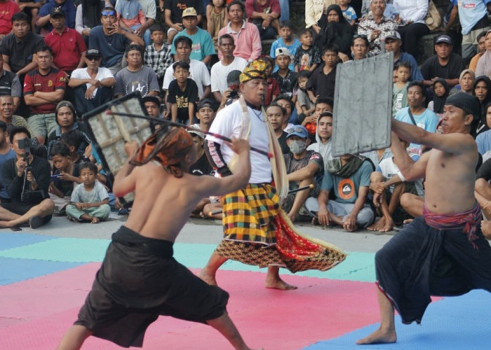 Stamina, Kecepatan, Strategi! Peresean di Lobar Tampilkan Duel Kelas Pejuang