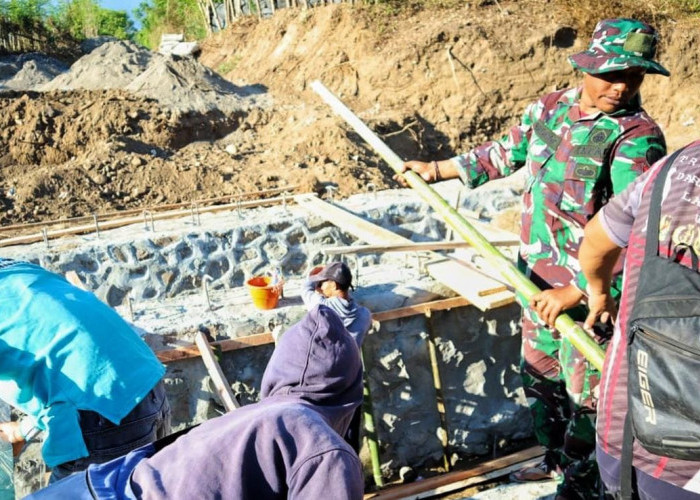 Jarak Tempuh ke Sawah Jadi Dekat, Jembatan Linpas TMMD Segera Tuntas