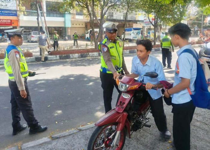 Satlantas Polresta Mataram Razia di Jalan Sriwijaya, Sasar Knalpot Brong